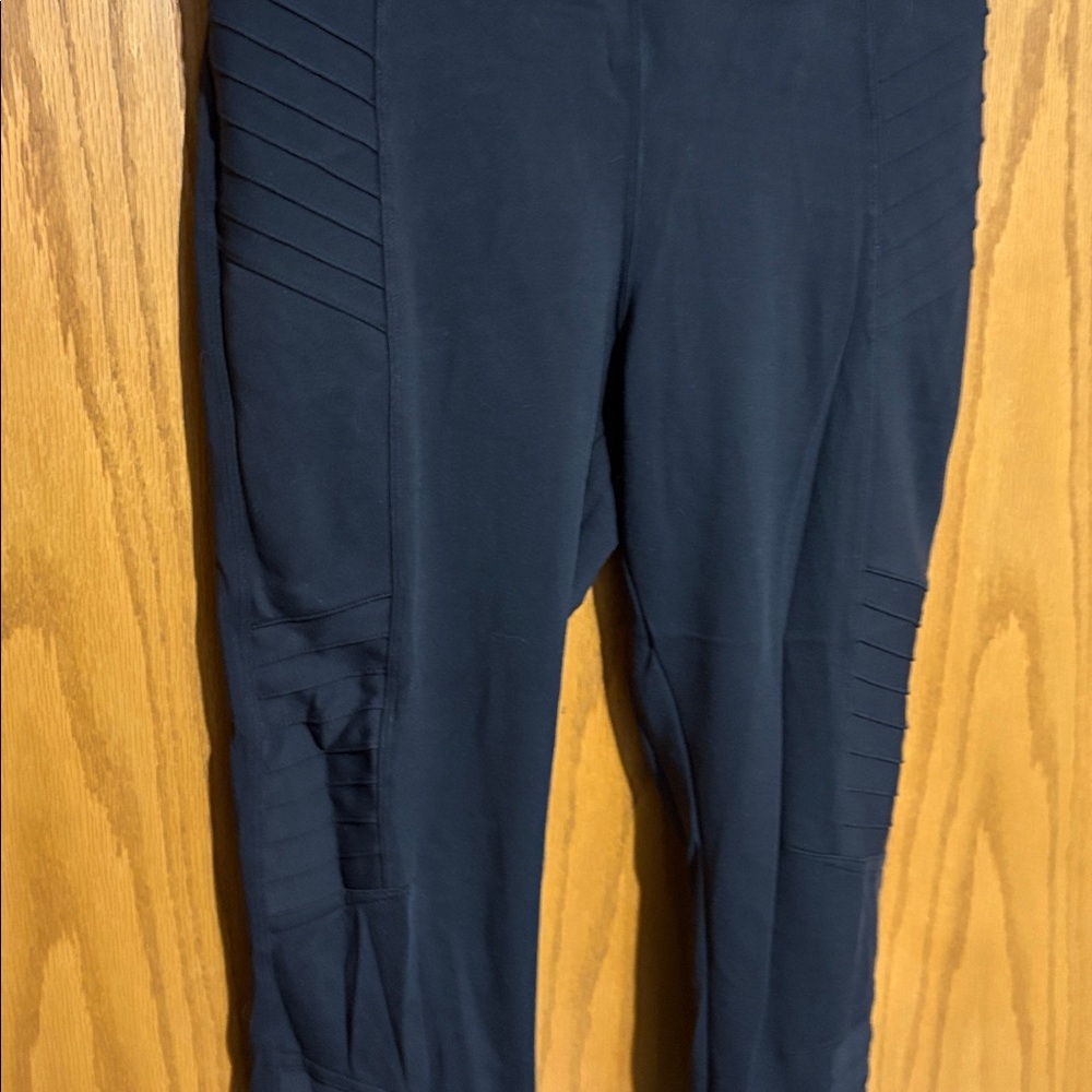 Athleta women's SP delancey moto tight leggings high rise waist zipper ankle - Picture 3 of 9